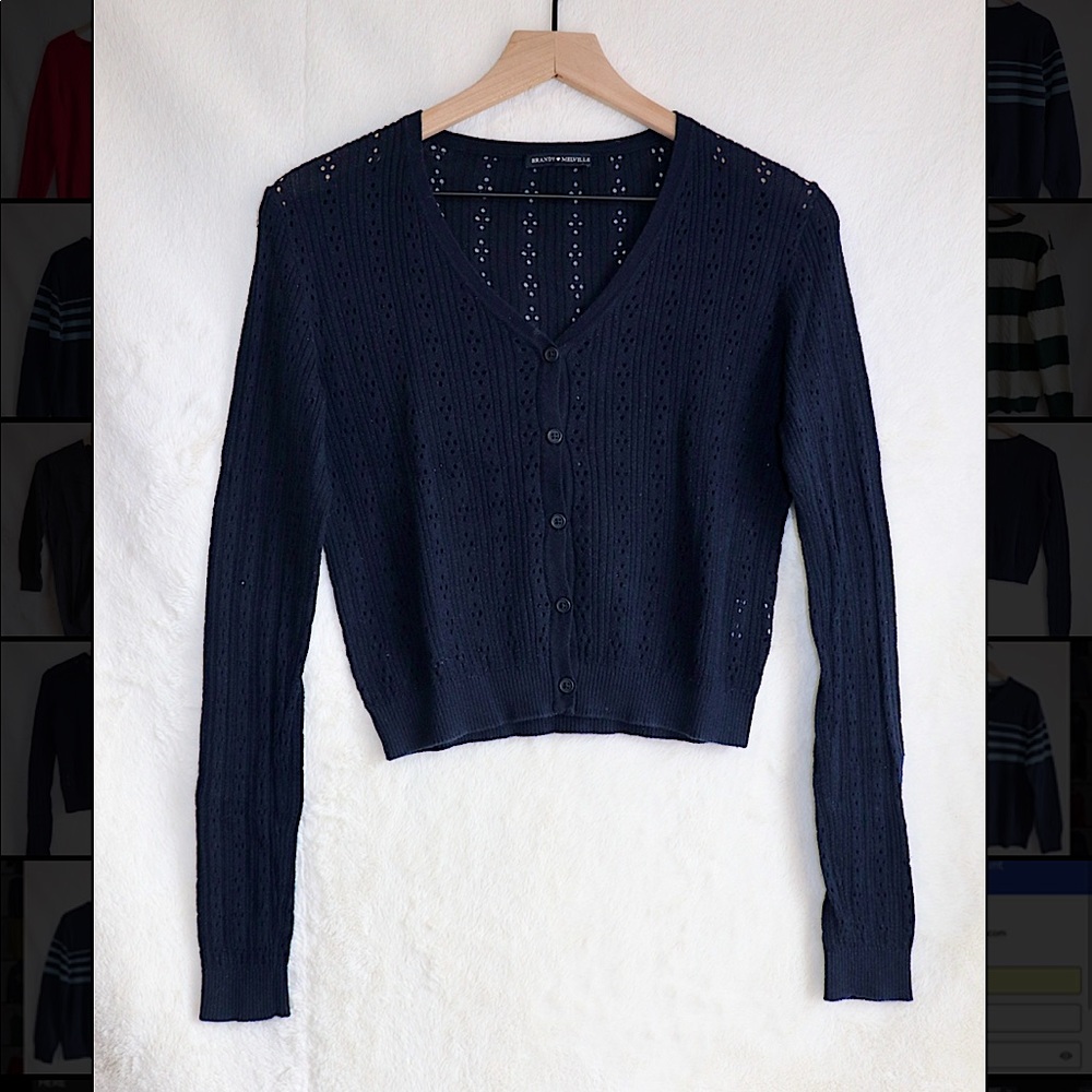Cropped long sleeve vintage Brandy Melville button up too